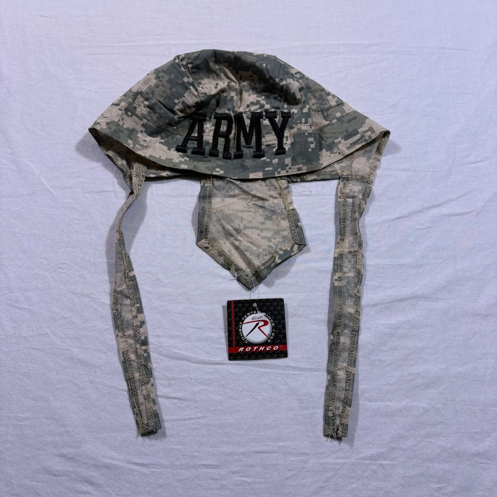 Rothco Army Digital Camo Doo Rag Headwrap Bandana Tie Back Military